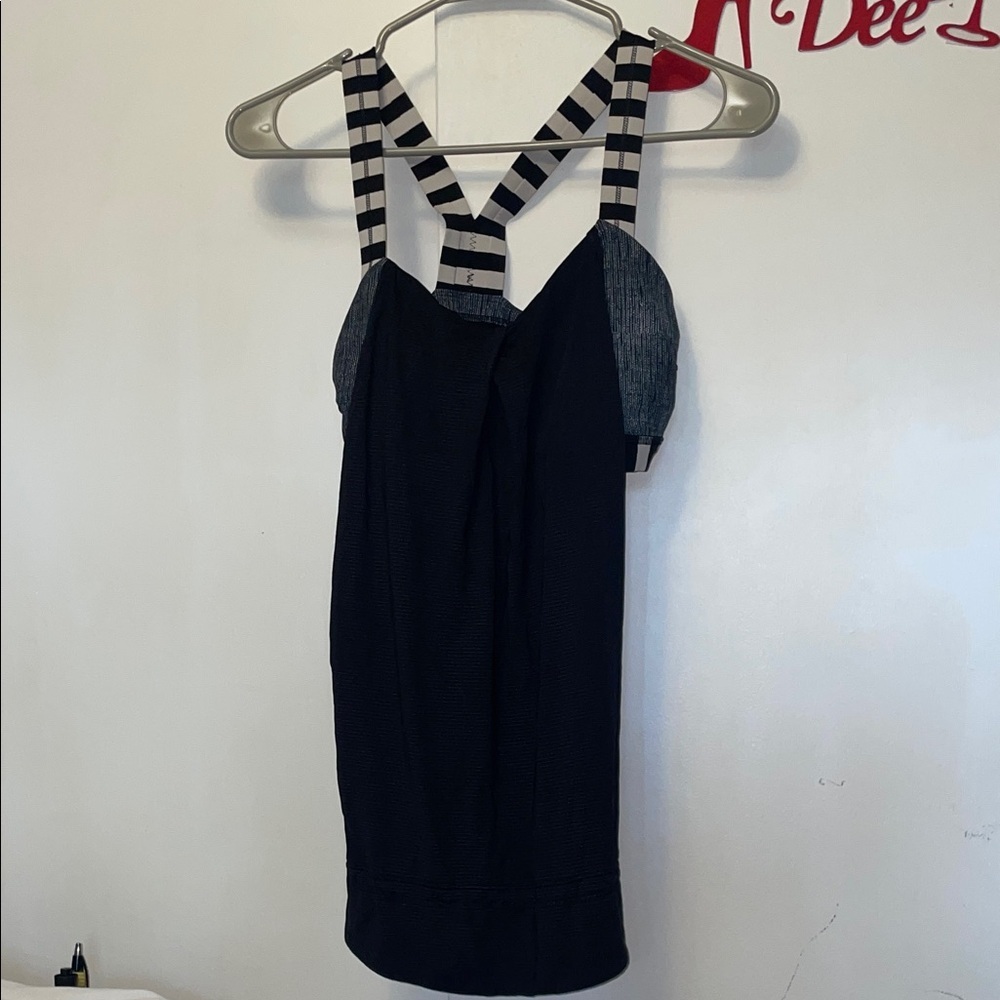 Lululemon Athletica Black Striped Dress